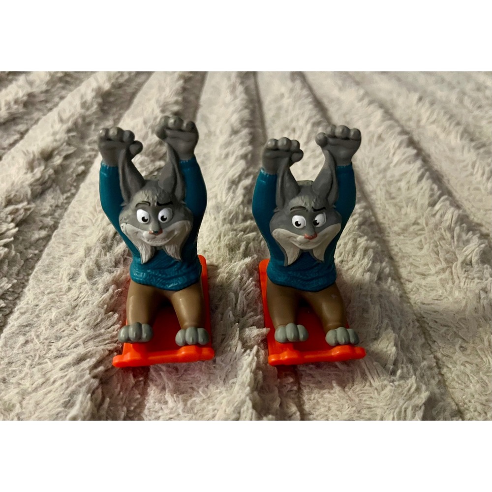 McDonalds Happy Meal Storks Movie Wolf Pack Sled Toy Figures Set of 2
